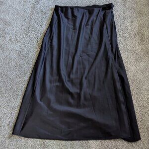 Black Silk Slip Skirt